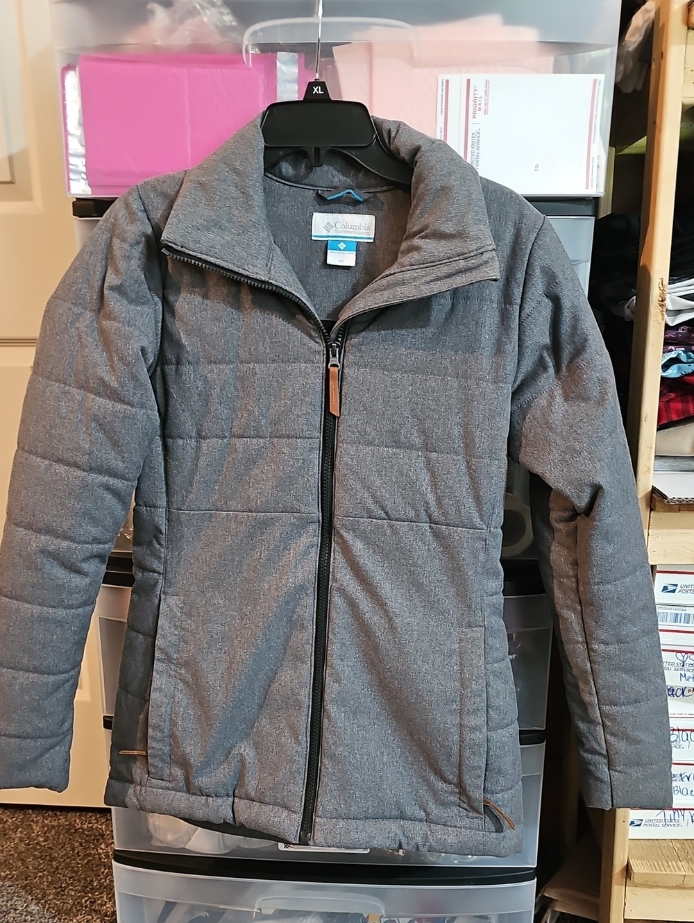 Columbia Gray Quilted Girls' Puffer Jacket